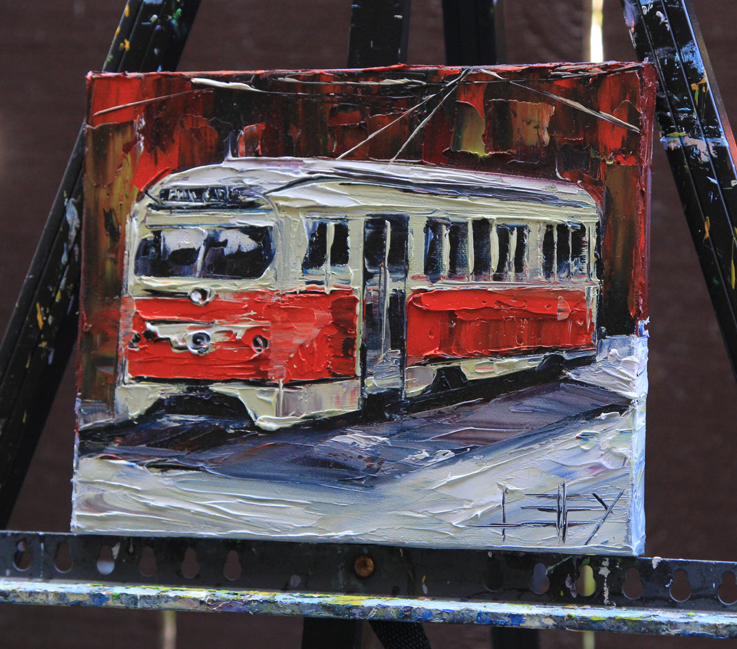 A Day in San Francisco by Lisa Elley |  Side View of Artwork 