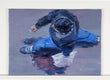 Original art for sale at UGallery.com | Man with Beanie Cap Smoking While Walking in Paris by Warren Keating | $300 | oil painting | 5' h x 7' w | thumbnail 3