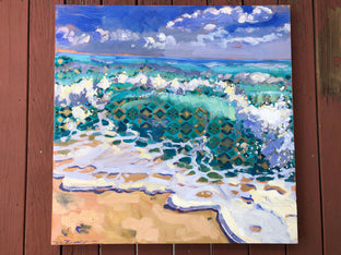 Original art for sale at UGallery.com | Sea Patterns by Tara Zalewsky-Nease | $1,300 | oil painting | 36' h x 36' w | photo 3