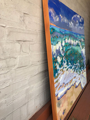 Original art for sale at UGallery.com | Sea Patterns by Tara Zalewsky-Nease | $1,300 | oil painting | 36' h x 36' w | photo 2