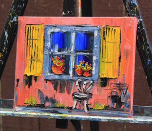 Tuscan Garden by Lisa Elley |   Closeup View of Artwork 