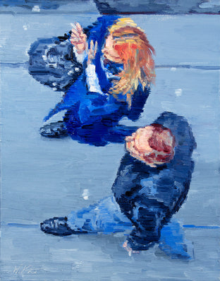 Smoking Parisians Walking Down St. Germain by Warren Keating |  Artwork Main Image 