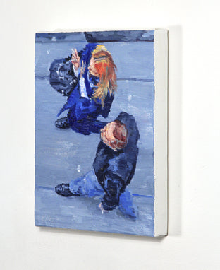 Smoking Parisians Walking Down St. Germain by Warren Keating |   Closeup View of Artwork 