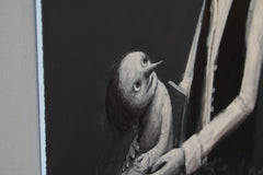 Original art for sale at UGallery.com | Don't be sad, it could have been worse by Krzysztof Iwin | $1,350 | acrylic painting | 15.75' h x 11.81' w | thumbnail 2