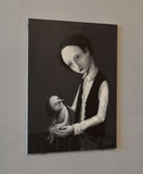 Original art for sale at UGallery.com | Don't be sad, it could have been worse by Krzysztof Iwin | $1,350 | acrylic painting | 15.75' h x 11.81' w | thumbnail 3