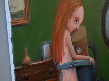 Original art for sale at UGallery.com | Repentance by Krzysztof Iwin | $1,450 | acrylic painting | 15.74' h x 11.81' w | thumbnail 2