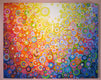 Original art for sale at UGallery.com | Colorful Circles by Natasha Tayles | $775 | acrylic painting | 22' h x 28' w | thumbnail 3
