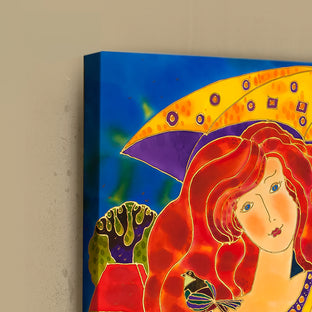Yellow Umbrella by Yelena Sidorova |  Side View of Artwork 