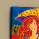 Original art for sale at UGallery.com | Yellow Umbrella by Yelena Sidorova | $950 | mixed media artwork | 24' h x 24' w | thumbnail 2