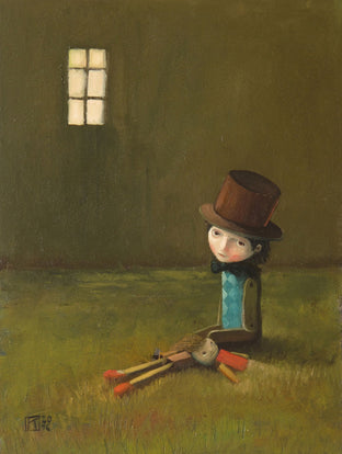 Original art for sale at UGallery.com | Emptiness by Krzysztof Iwin | $1,250 | oil painting | 15.75' h x 11.81' w | photo 1