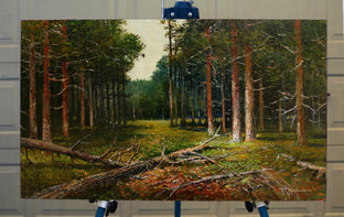 Original art for sale at UGallery.com | Forest Encounter by Kent Sullivan | $1,400 | oil painting | 14' h x 24' w | photo 3