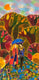 Original art for sale at UGallery.com | Cozy Fall Alley by Yelena Sidorova | $500 | mixed media artwork | 24' h x 12' w | thumbnail 1