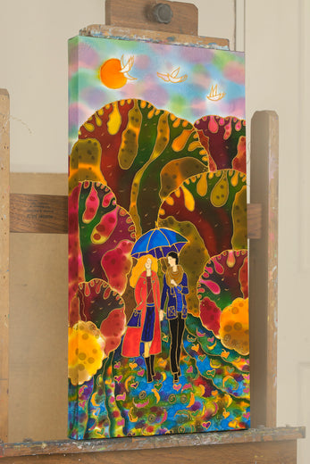 Cozy Fall Alley by Yelena Sidorova |  Context View of Artwork 