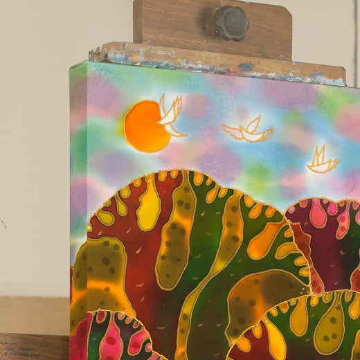 Cozy Fall Alley by Yelena Sidorova |  Side View of Artwork 