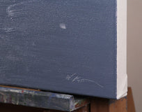 Original art for sale at UGallery.com | Umbrella and Smoker in Paris by Warren Keating | $2,650 | oil painting | 40' h x 30' w | thumbnail 3