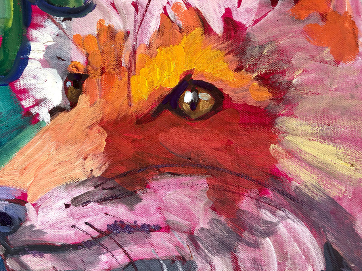 Magnolia Fox by Tara Zalewsky-Nease |  Closeup View of Artwork 