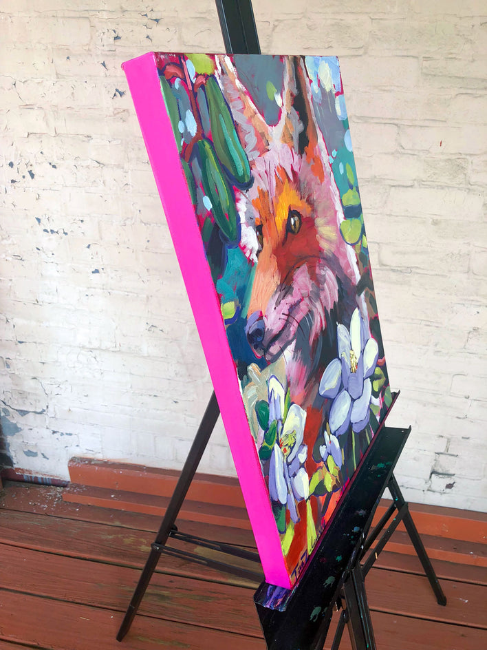 Magnolia Fox by Tara Zalewsky-Nease |  Side View of Artwork 