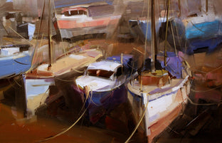 Boats - Baltimore by Vahe Yeremyan |  Side View of Artwork 