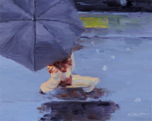 Parisian with Umbrella Wearing Winter Boots #2 by Warren Keating |  Artwork Main Image 