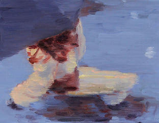 Parisian with Umbrella Wearing Winter Boots #2 by Warren Keating |   Closeup View of Artwork 