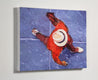 Original art for sale at UGallery.com | Hat and Red Jacket on Hollywood Boulevard by Warren Keating | $1,450 | oil painting | 18' h x 24' w | thumbnail 3