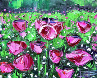 Original art for sale at UGallery.com | Monet's Delight by Lisa Elley | $300 | oil painting | 8' h x 10' w | photo 1