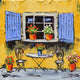 Original art for sale at UGallery.com | Italian Summer Days by Lisa Elley | $350 | oil painting | 10' h x 10' w | thumbnail 1