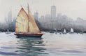 Original art for sale at UGallery.com | Catching the Wind in My Sails by Swarup Dandapat | $750 | watercolor painting | 15' h x 22' w | thumbnail 1