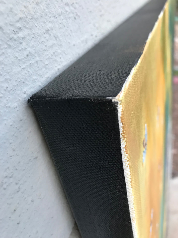 Golden by Alana Clumeck |  Side View of Artwork 