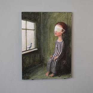 Original art for sale at UGallery.com | The Mask by Krzysztof Iwin | $1,750 | acrylic painting | 11.81' h x 15.74' w | photo 2