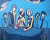 Original art for sale at UGallery.com | Seeing Friends by Diana Elena Chelaru | $575 | acrylic painting | 16' h x 20' w | thumbnail 1