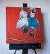 Original art for sale at UGallery.com | Blue Skirt by Nata Zaikina | $1,100 | oil painting | 24' h x 24' w | thumbnail 3
