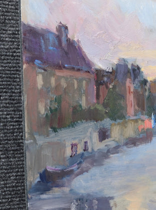 Sunset in Leiden by Oksana Johnson |  Side View of Artwork 