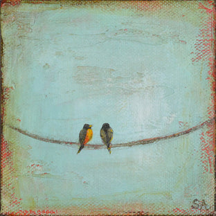 Two Robins by Sally Adams |  Artwork Main Image 