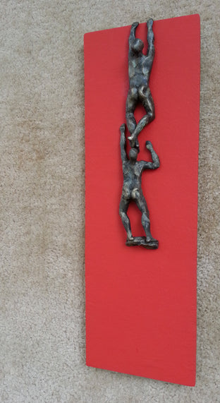 Original art for sale at UGallery.com | U-28 Red Climbers by Yelitza Diaz | $850 | sculpture | 23' h x 8' w | photo 2
