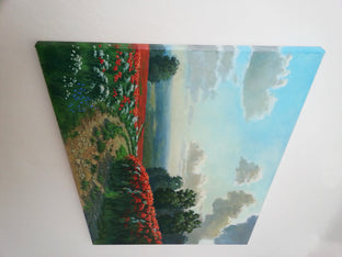 Original art for sale at UGallery.com | Poppy Path by Stefan Conka | $1,400 | oil painting | 23.6' h x 31.4' w | photo 2