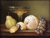 Original art for sale at UGallery.com | Still Life with Orange and Pear by Nikolay Rizhankov | $650 | oil painting | 11' h x 14' w | thumbnail 1