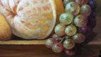 Original art for sale at UGallery.com | Still Life with Orange and Pear by Nikolay Rizhankov | $650 | oil painting | 11' h x 14' w | thumbnail 4