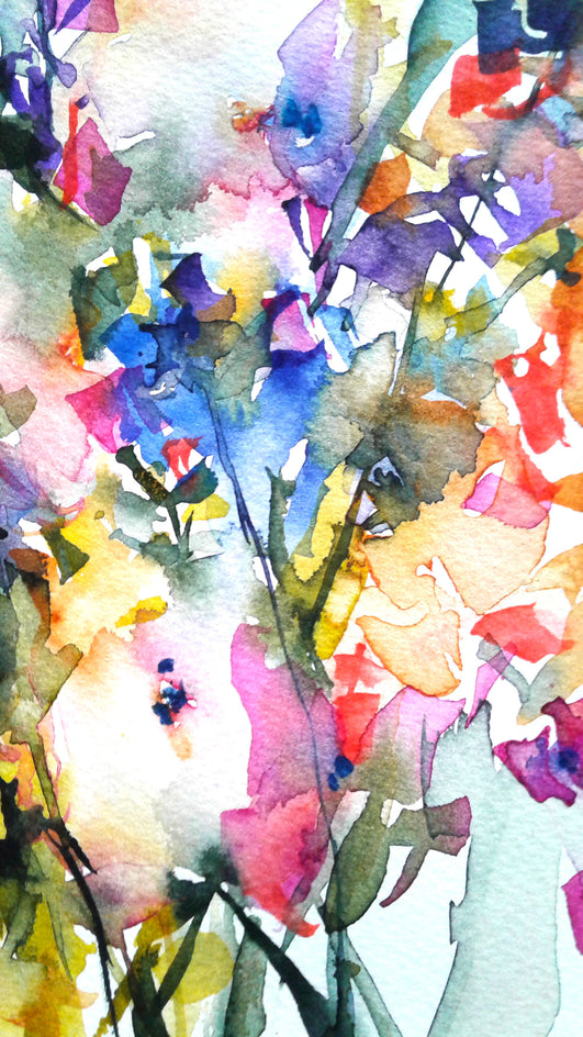 Spring Bouquet XIV by Karin Johannesson |  Closeup View of Artwork 
