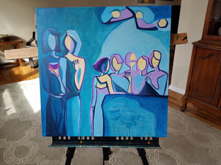 Original art for sale at UGallery.com | Late Evening by Diana Elena Chelaru | $725 | acrylic painting | 20' h x 20' w | photo 3