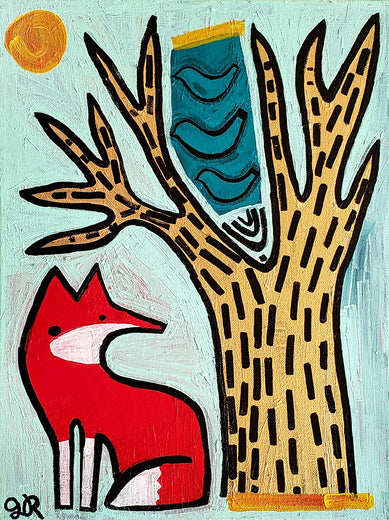 Fox Wren Tree by Jessica JH Roller |  Side View of Artwork 