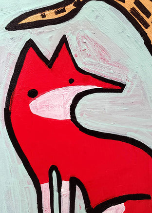 Original art for sale at UGallery.com | Fox Wren Tree by Jessica JH Roller | $375 | acrylic painting | 16' h x 12' w | photo 1