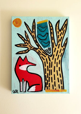 Original art for sale at UGallery.com | Fox Wren Tree by Jessica JH Roller | $375 | acrylic painting | 16' h x 12' w | photo 4
