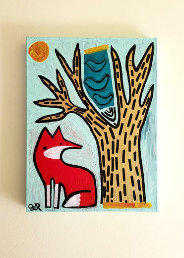 Fox Wren Tree by Jessica JH Roller |   Closeup View of Artwork 