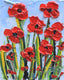 Original art for sale at UGallery.com | Poppies of Summer by Lisa Elley | $300 | oil painting | 10' h x 8' w | thumbnail 1