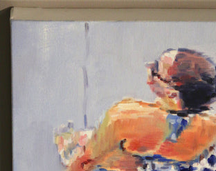 Young Woman Beachgoer at Santa Monica Pier by Warren Keating |  Side View of Artwork 