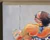 Original art for sale at UGallery.com | Young Woman Beachgoer at Santa Monica Pier by Warren Keating | $650 | oil painting | 14' h x 11' w | thumbnail 2