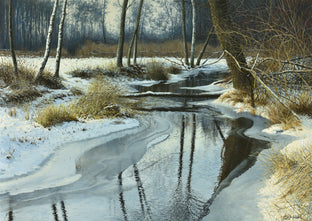 Original art for sale at UGallery.com | First Thaw by Dariusz Choinski | $2,550 | oil painting | 20' h x 28' w | photo 1