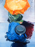 Original art for sale at UGallery.com | Couple under Orange Umbrella in Paris by Warren Keating | $4,025 | oil painting | 48' h x 36' w | thumbnail 1