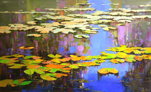 Original art for sale at UGallery.com | Nympheas at Giverny by Vahe Yeremyan | $1,575 | oil painting | 27' h x 44' w | photo 1